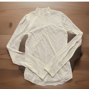 We The Free Women’s Caroline Smocked Turtle Neck White L Free people Boho Hippie